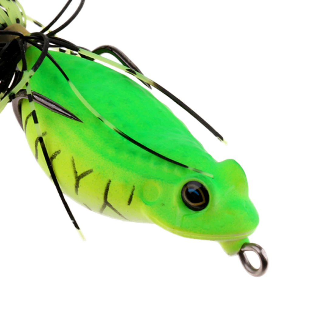3D Frog Soft Fishing Lure Bait Floating Crankbaits Bass Pike Perch Catfish Snakehead Topwater Hollow Body Artificial Lures
