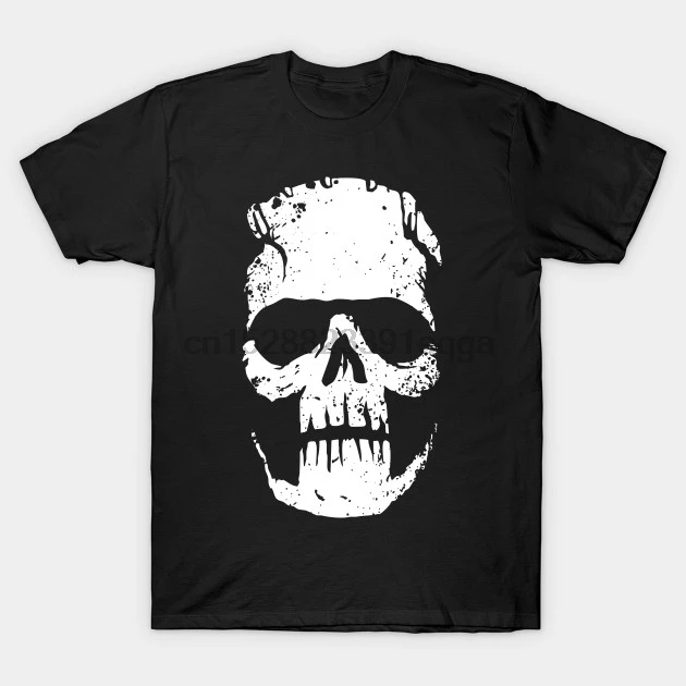 Men Short sleeve tshirt FrankenSkull Horror T Shirt Women t-shirt |