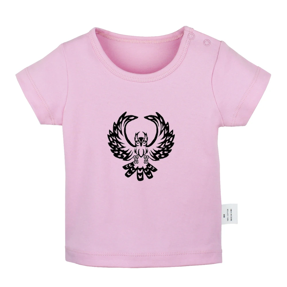 She Think I'm Crazy 9, розовые милые футболки для новорожденных с рисунком совы, летящей совы, футболки с короткими рукавами для малышей - Цвет: ifBabyYP622D