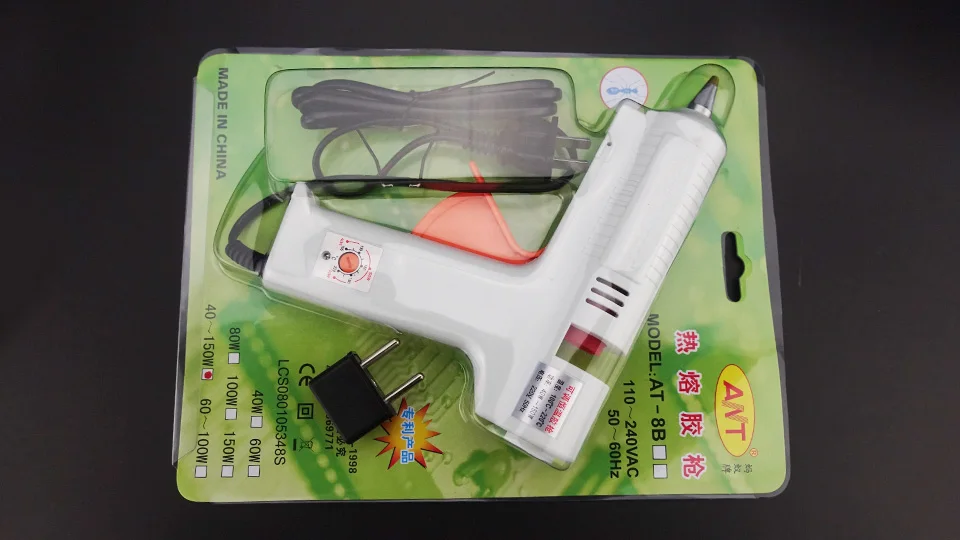 Free Shipping 220V 40-150W Hot Melt Glue Gun Temperature Adjustable Repair Kit Tools With 5 Pcs Glue Sticks Big Size