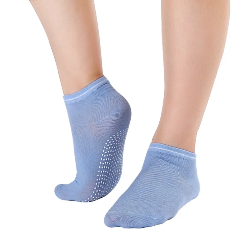 Модные женские хлопковые носки для фитнеса; дышащие Нескользящие массажные носки для пилатеса; цвета - Цвет: QL
