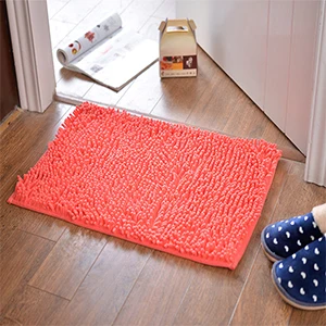 Коврик из микрофибры мягкий ворсистый коврик удобный материал абсорбирующий коврик для ванной комнаты ковер для душа 15 цветов 40x60 см - Цвет: OrangeRed