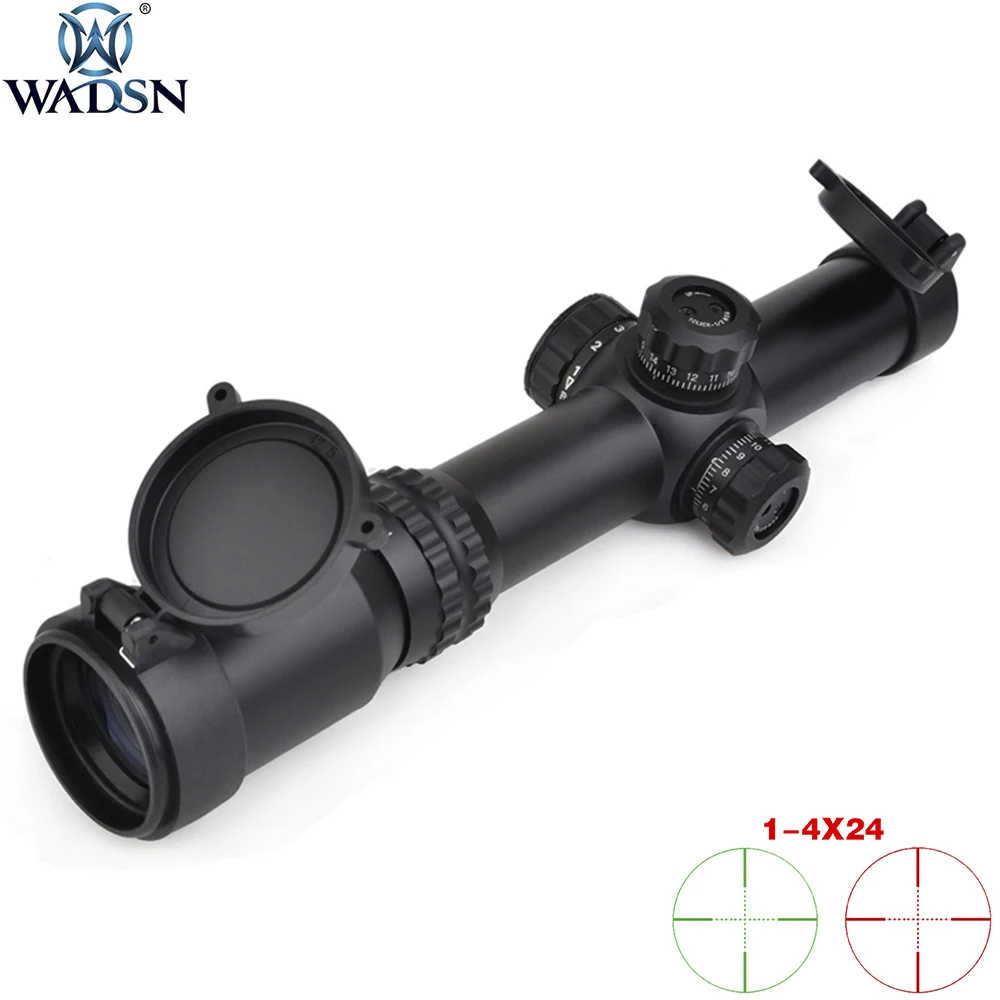 

WADSN Hunting Optics 1-4x24 SE Telescopic Sight Long Eye Relief Illumination Red Green Dot Reticle Airsoft Riflescope AO3044