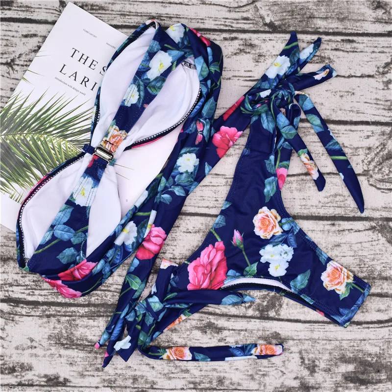 2019 New Print Bikini New Strappy Bandage Swimsuit Bathing Suit Sexy Women Bandeau Push Up Off Shoulder Swimwear Beach Wears 2019 New Print Bikini New Strappy Bandage Swimsuit Bathing Suit Sexy Women Bandeau Push Up Off Shoulder Swimwear Beach Wears