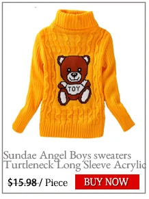 Sundae Angel/Детские свитера зимний свитер для маленьких девочек утепленный свитер с длинными рукавами и круглым вырезом с вышитым медведем для мальчиков 12 мес.-3 лет