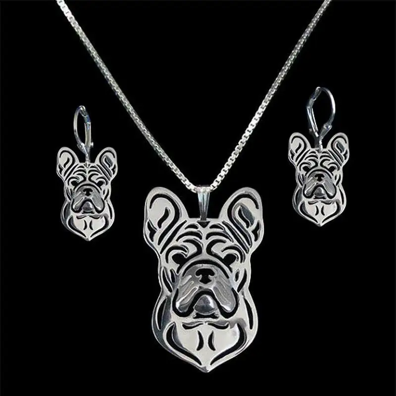 2018 Fashion Women’ Metal Cute Dog Shaped Jewelry Set Lovers Alloy French Bulldog Jewelry Set 2018 Fashion Women’ Metal Cute Dog Shaped Jewelry Set Lovers Alloy French Bulldog Jewelry Set