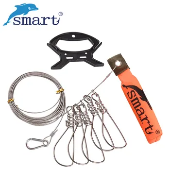 

SMART 5M Fishing Lock Buckle Stainless Steel 5Pc Live Fish Lock Belt and Float Fishing Stringer Fishing Tackle Pesca Accessories