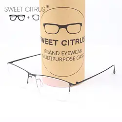 Милая Цитрусовая квадратная рамка для очков мужские титановые оптические полурецептурные очки женские Брендовые очки для близорукости