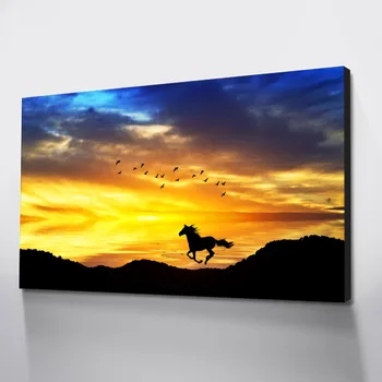 

Drop Shipping Horse Running On The Mountain Canvas Painting Quadri Su Tela Per Soggiorno Posters And Prints Tableau Mural