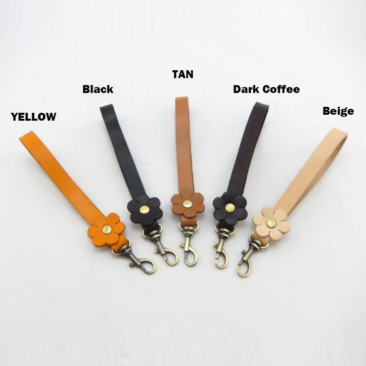 

Bag Handles 17cm Genuine Cow Leather Shoulder Bags Belt DIY Replacement Handbag Flower Strap Bag Parts Accessories Decoration