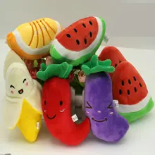 New Arrival Dog Toys Pet Puppy Chew Squeaker Squeaky Plush Sound Cute Fruit & Vegetable Designs Toys