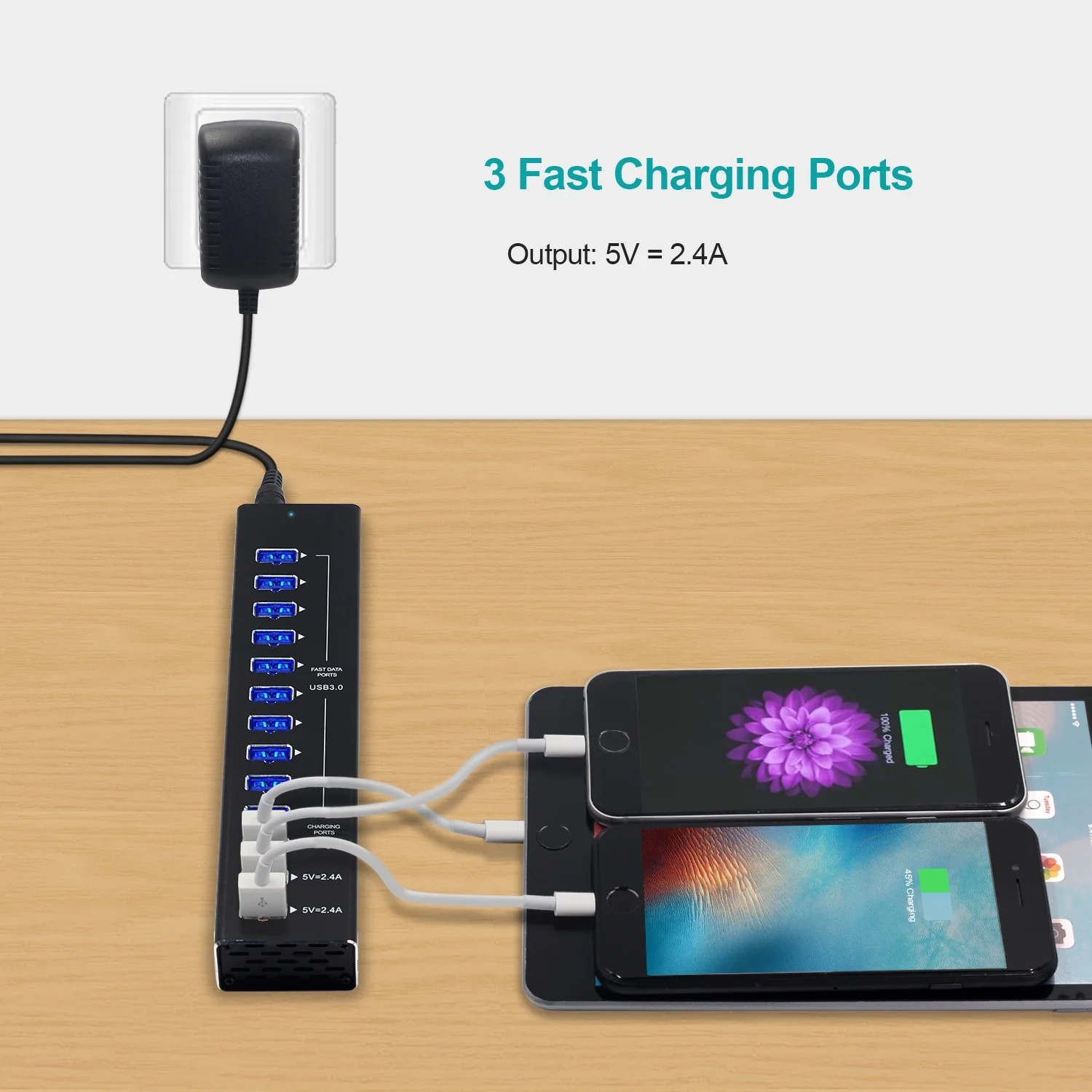 7 Порты и разъёмы док станция USB 3 0/Тип C концентратор Мощность адаптер 12В 3A смарт