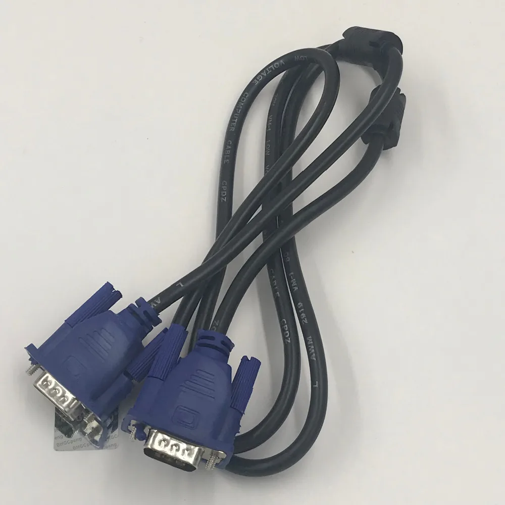 Кабель VGA-VGA с ферритовыми сердечниками 15-контактный штекер-штекер 3 + 2-ядерный