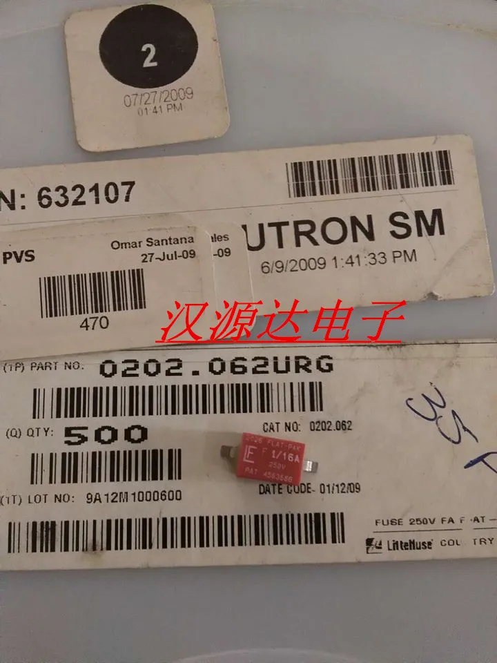 

0202.062URG FLAT-PAK F 1 / 16A 250V 62MA special forces SMD fuse