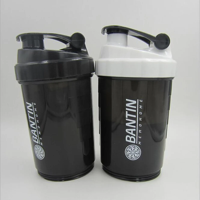 Protein Shaker Blender Mixer Cup Sports Fitness gym 3 Layers