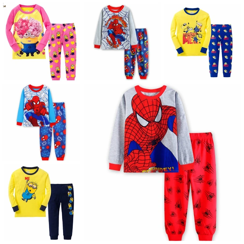 Children Pajamas Set Cartoon kids Boys Sleepwear fashion Baby Girls