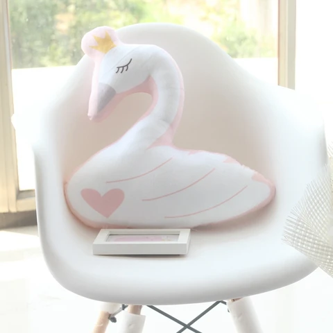 Home v1 139 45 cm 75 centimetros super kawaii amor coroa cisne decoracao de casa almofada travesseiro macio