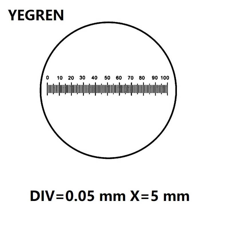 

DIV 0.05 mm Eyepiece Micrometer for Biological Microscope Ocular Graticule Measuring Scale Ruler Diameter 19 mm CAT904 C4
