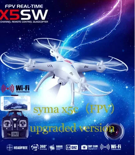 

rtf quadcopter syma x5sw fpv 4CH 2.4G 6-Axis Quadcopter with  2.0 mp camera Real Time transmittion brinquedos quadcopter