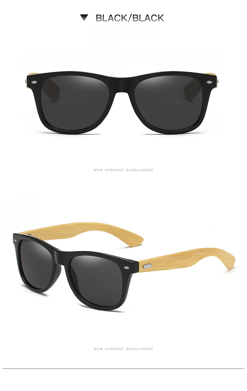 TOYEARN Новые Классические винтажные бамбуковые Квадратные Солнцезащитные очки для мужчин и женщин, фирменный дизайн, деревянные зеркальные солнцезащитные очки для мужчин
