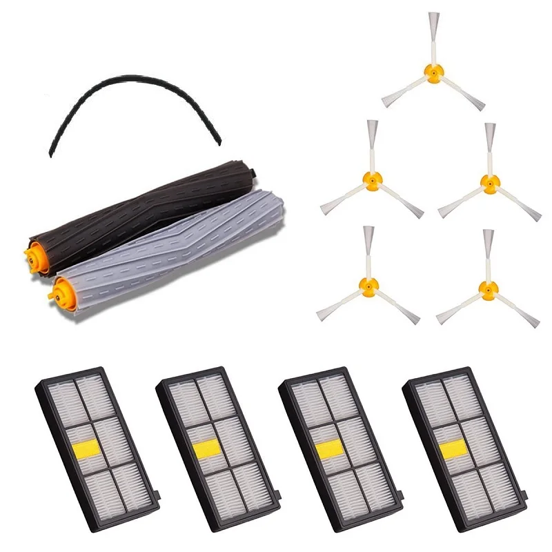 

1 Set Debris Extractor Brush &5 Side Brushes & 4 Hepa Filter For iRobot Roomba 800 series 870 880 980 Vacuum Cleaning Robots