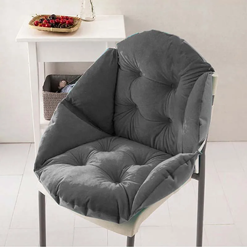 Мягкая Плюшевая утолщенная Подушка для стула, подушка для сиденья, дизайн корпуса, поясничная Подушка для спины, подушка для дома, автомобиля, офиса, компьютерного кресла