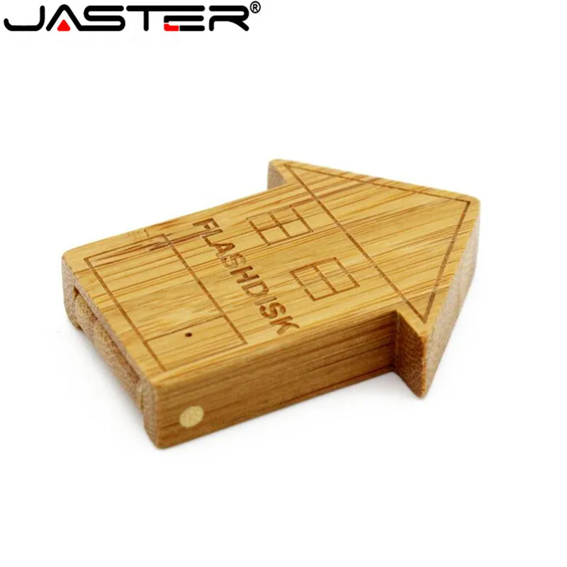 JASTER Пользовательские DIY логотип картинка. Текст деревянный дом шаблон USB 2 0 флэш