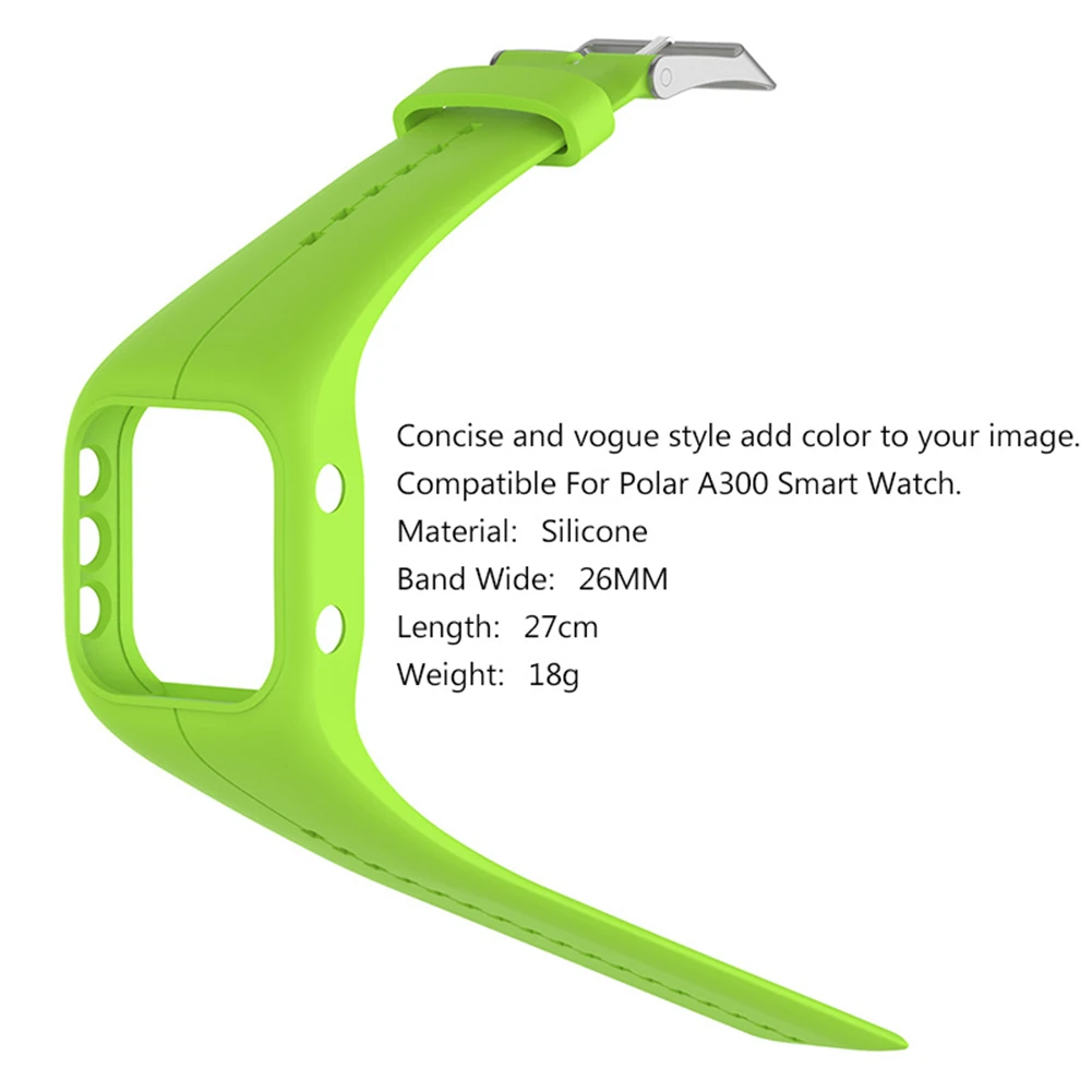 NEW High Quality Soft Silicone Replacement Wrist Band Protector Case Cover for Polar A300 Smart Watch Shell