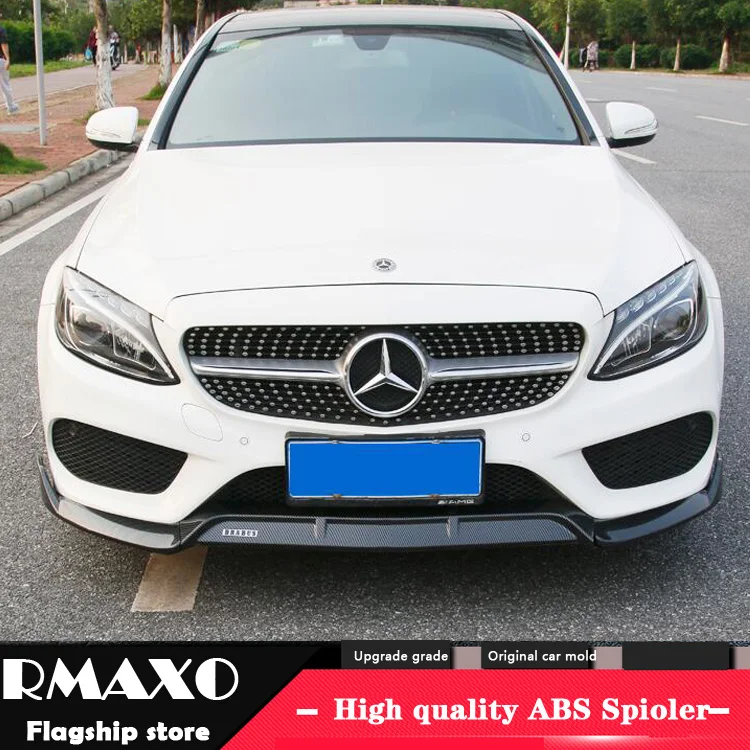 

For Mercedes-Benz W205 front Bumper Diffuser Bumpers Protector For Benz C-Class C200 C180 Body kit bumper Before Rear lipspoiler
