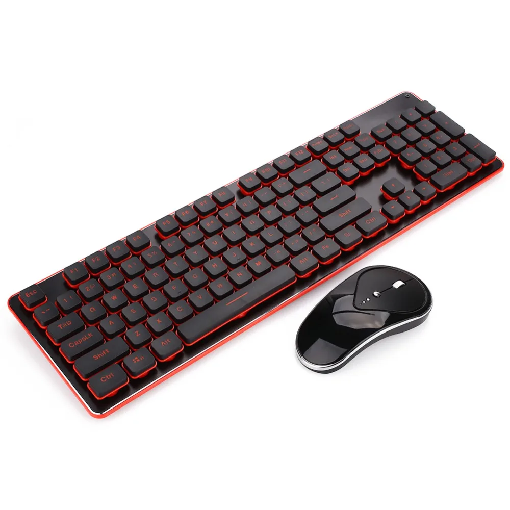 

New 104 Keys Rechargeable Luminous Mute Backlit Wireless Gaming Keyboard + 1600DPI Optical Gamer Mouse Combos