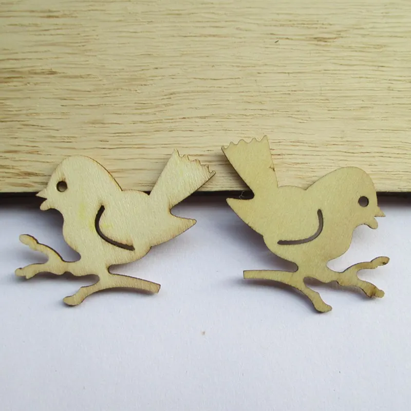 

59*40mm(60pcs/bag)brand new wood ecru bird Wooden crafts Fit Family wedding decoration and Scrapbooking DIY accessories A185