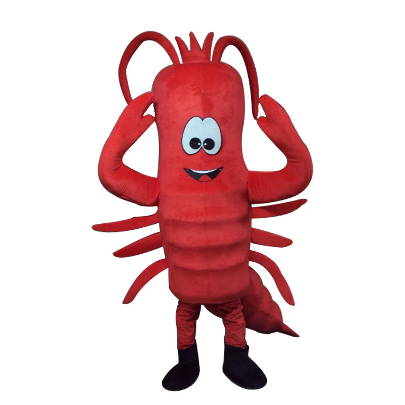 Костюм-талисман с красным лобстером Langouste раков мультяшный наряд для рекламных