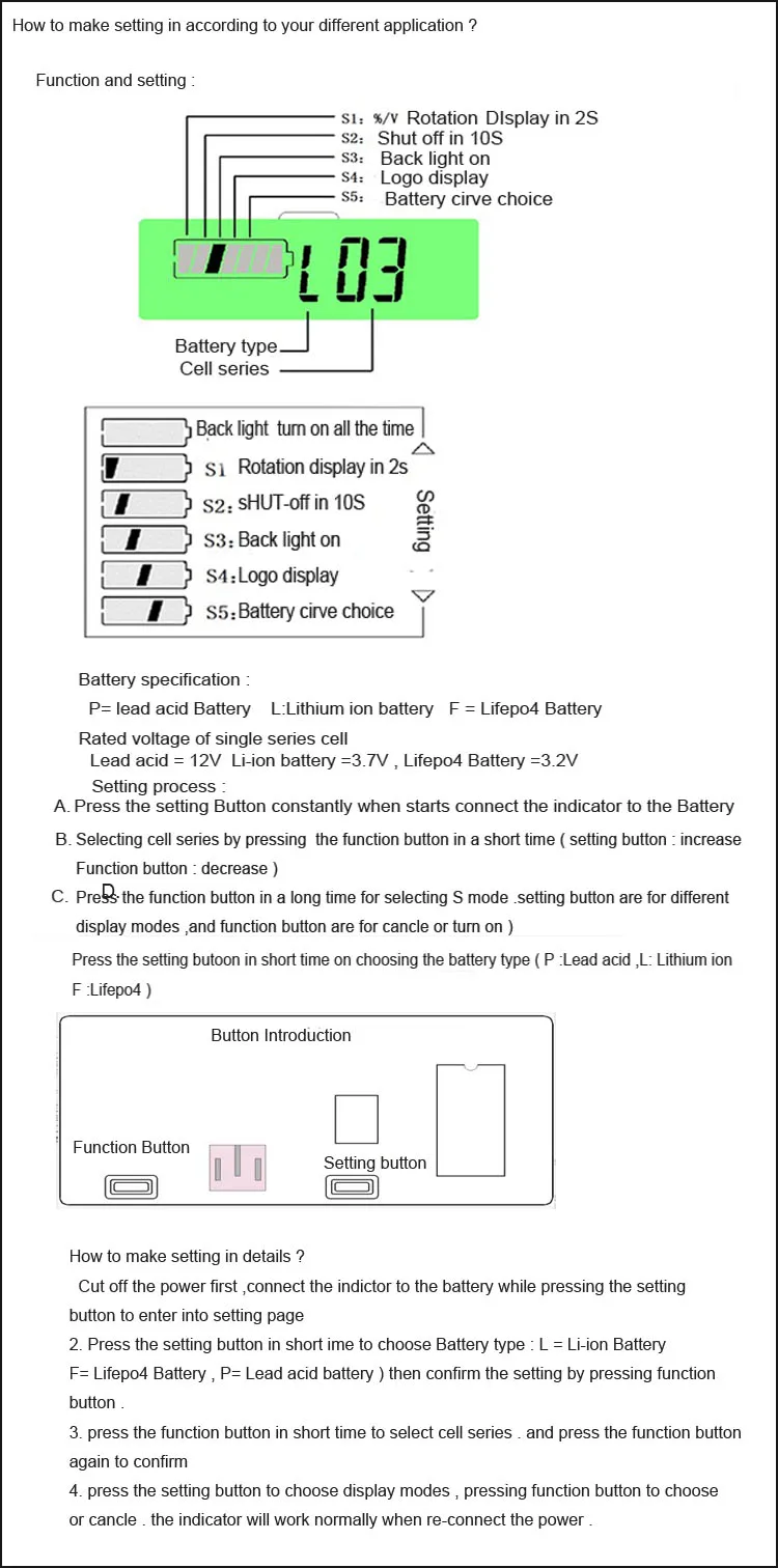 12 В 24 В, 36 В, 48 В литий-ионная батарея или индикатор питания батареи VRLA подходит для 1s до 15S литиевая батарея напряжение и измеритель тока