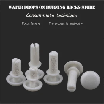 

100pcs R5045 Diameter Hole White Black Nylon Plastic Insulating Fastener Retainer Cover PC Board Clip R Type Push Rivet 2018