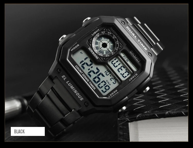 Business Men Waterproof Digital Wristwatch Clock Masculino