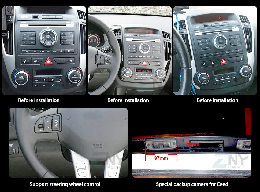 Cheap 7" Android 8.1 Auto Radio GPS For Kia Ceed 2009 2010 2011 2012 Car DVD Stereo FM Navigation WiFi Audio Video Free Backup Camera 1