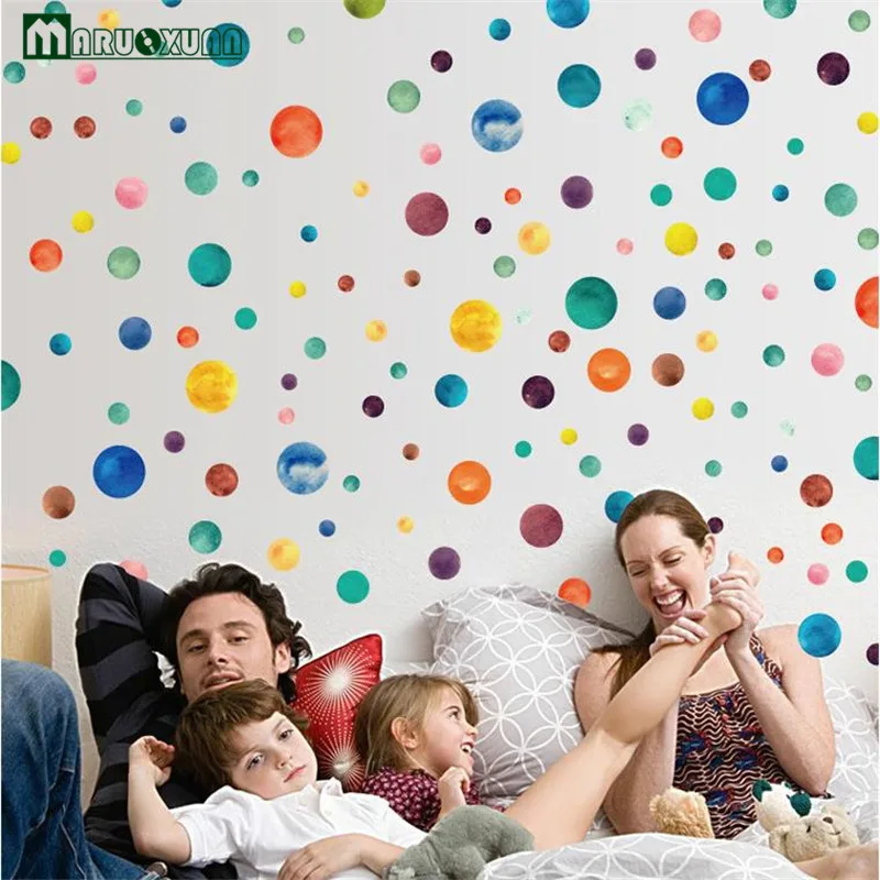 Maruoxuan New Color Circle Sticker Bedroom Venture TV Wall