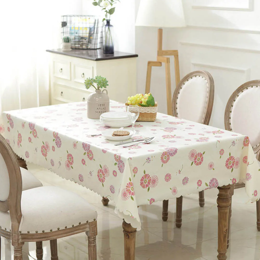 

PVC Tablecloth For Rectangular Table Cloth European Antifouling Decor Tablecloths Waterproof Oilproof Computer Table Cover