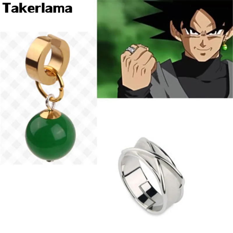 Takerlama DragonBall Супер Dragon Ball vegetto potara серьги черный Сон Гоку zamasu время кольцо Косплэй реквизит лимитированная коллекция - изображение