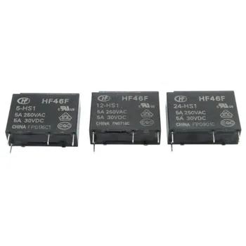

100PCS HF46F-024-HS1 HF46F-012-HS1 HF46F-005-HS1 HF46F 24-HS1 5 12 - 5A250VAC Relay brand new