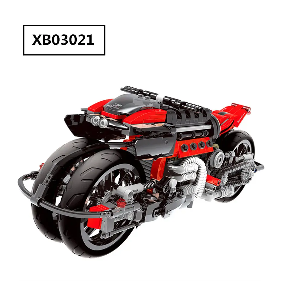 

680pcs Diy Building Blocks Technic Series The Off-road Motorcycle Lazareth LM 847 Falcon Model Compatible with Legoingly Gift