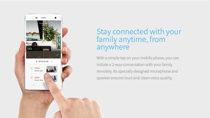 Домашняя камера YI Home Camera 720p 4 шт. 111° широкоугольный объектив Двухсторонняя аудиосвязь Оповещения об активности