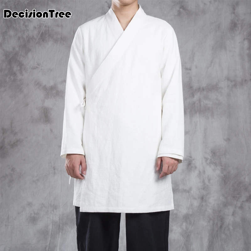 

2019 chinese mens cotton linen kung fu shirt uniform black uniforms traditional chinese clothing for men cotton hanfu