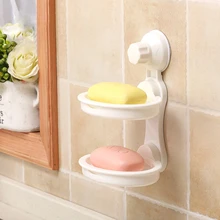 Новая стильная белая креативная наклейка для ванной, прочная наклейка, двухслойная мыльница для ванной комнаты, герметичная мыльница для мыла