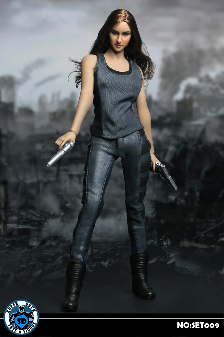

SUPER DUCK SET009 1/6 European Girl Head Sculpt with Clothes Costume Set for 12" Collectible Phicen Tbleague Action Figure DIY