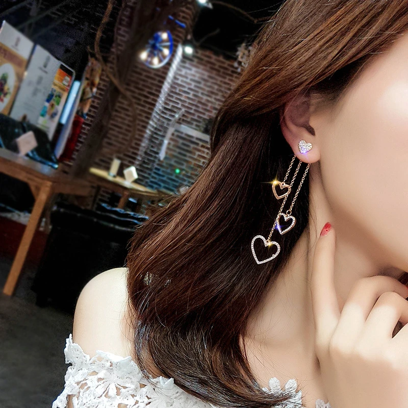 

Korean Jewelry Hollow Heart Geometry Earrings For Women Tassel Earrings 2018 Gifts Orecchini Brincos Pendientes Oorbellen