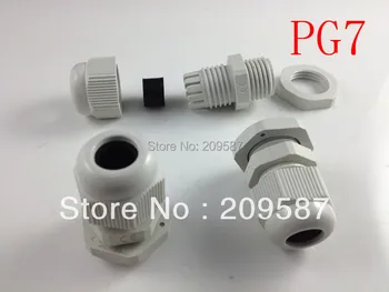

20pcs PG7 PG07 Waterproof Connector Gland Dia. 3.5-6mm Cable