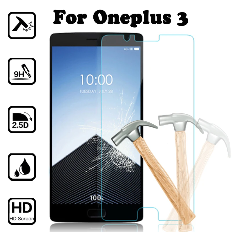 

2PCS For Oneplus 3 3T A3000 A3010 Tempered Glass For one plus 3 3T Screen Protector For oneplus3 oneplus3T Protective Film case