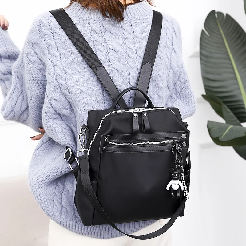 Модный однотонный Оксфордский женский рюкзак, Модный женский маленький рюкзак, школьный рюкзак для девочек-подростков, многофункциональный рюкзак, Sac A Dos