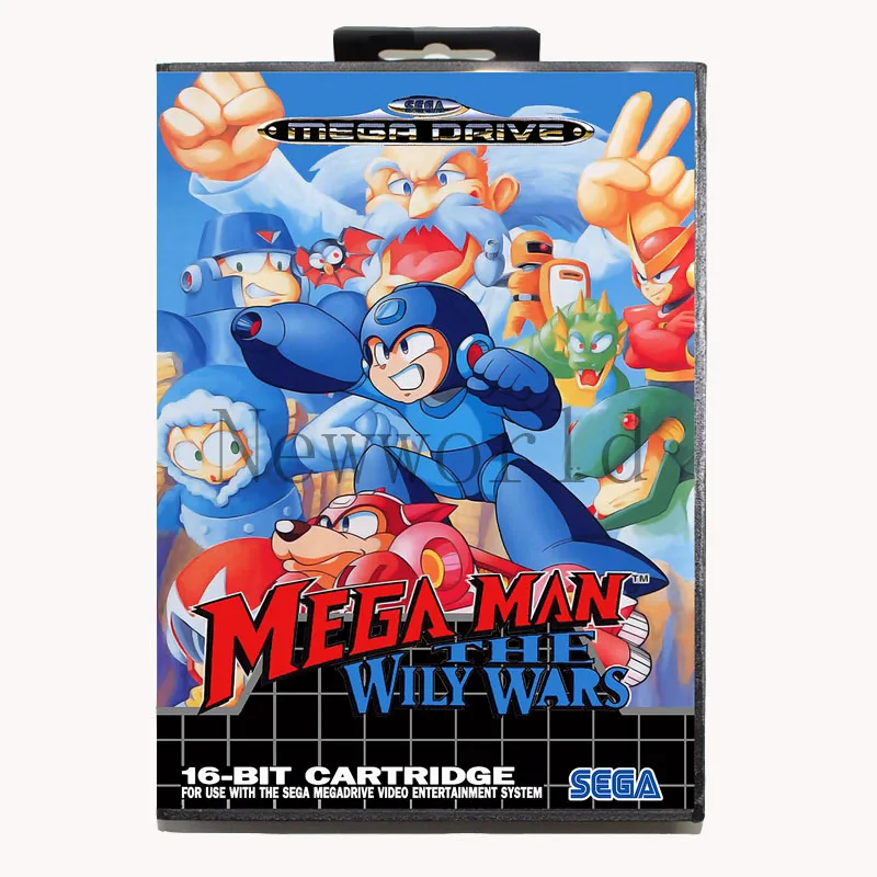 16 битная игра Mega man the wily wars для Genesis MD карточка с коробкой Sega Drive Genesis|Картриджи| |